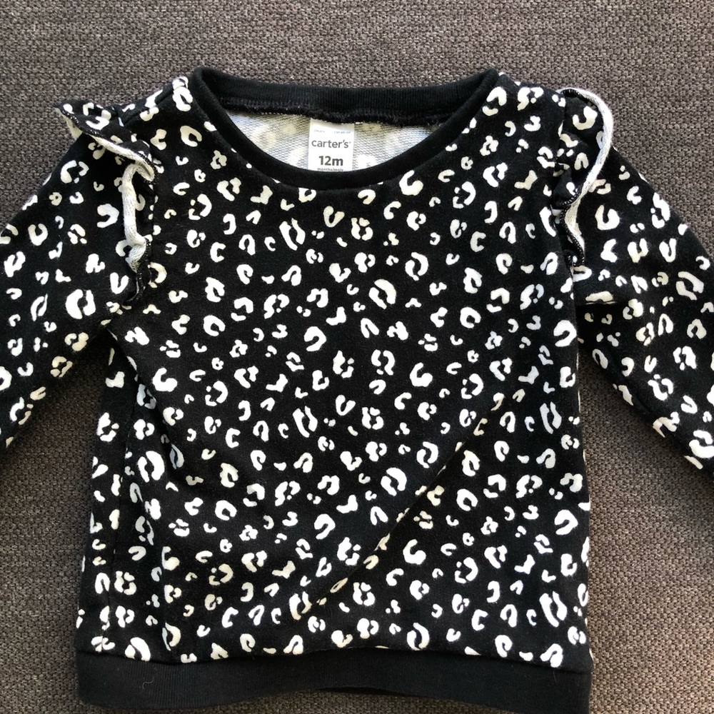 Carter’s Top - Black & White Patterned - 12M